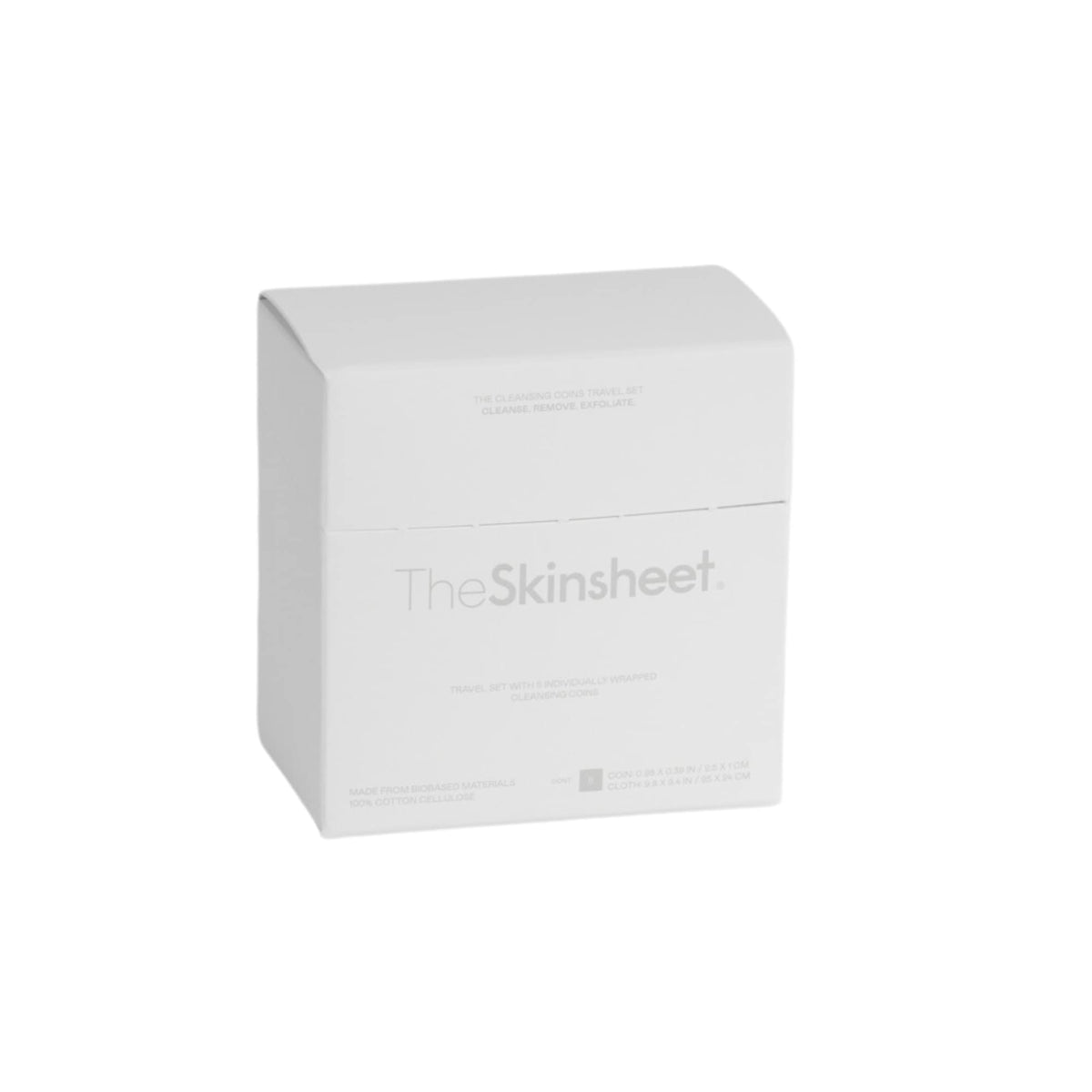 The Skinsheet Discos Desmaquillantes, Toallitas Faciales Portátiles, Toallas Faciales de Viaje Comprimidas, Toallitas Faciales, Aprobados Por Dermatólogos, 100% Algodón de Base Biológica, Paquete de 5