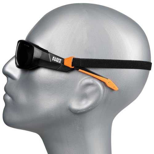 Klein Tools 60471 - anteojos de seguridad ANSI Z87.1+ Pro con junta de marco completo, lentes grises, protección UV, antivaho, resistentes a los arañazos