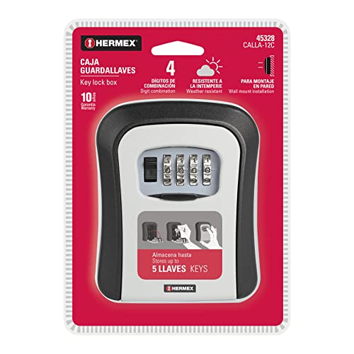 Hermex CALLA-12C, Caja de combinación guardallaves para pared, 12cm