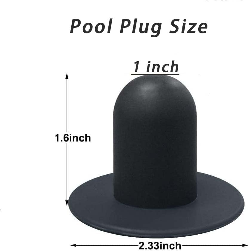 Juego de Tapones para Bomba de Piscina YOIASUGH Negro