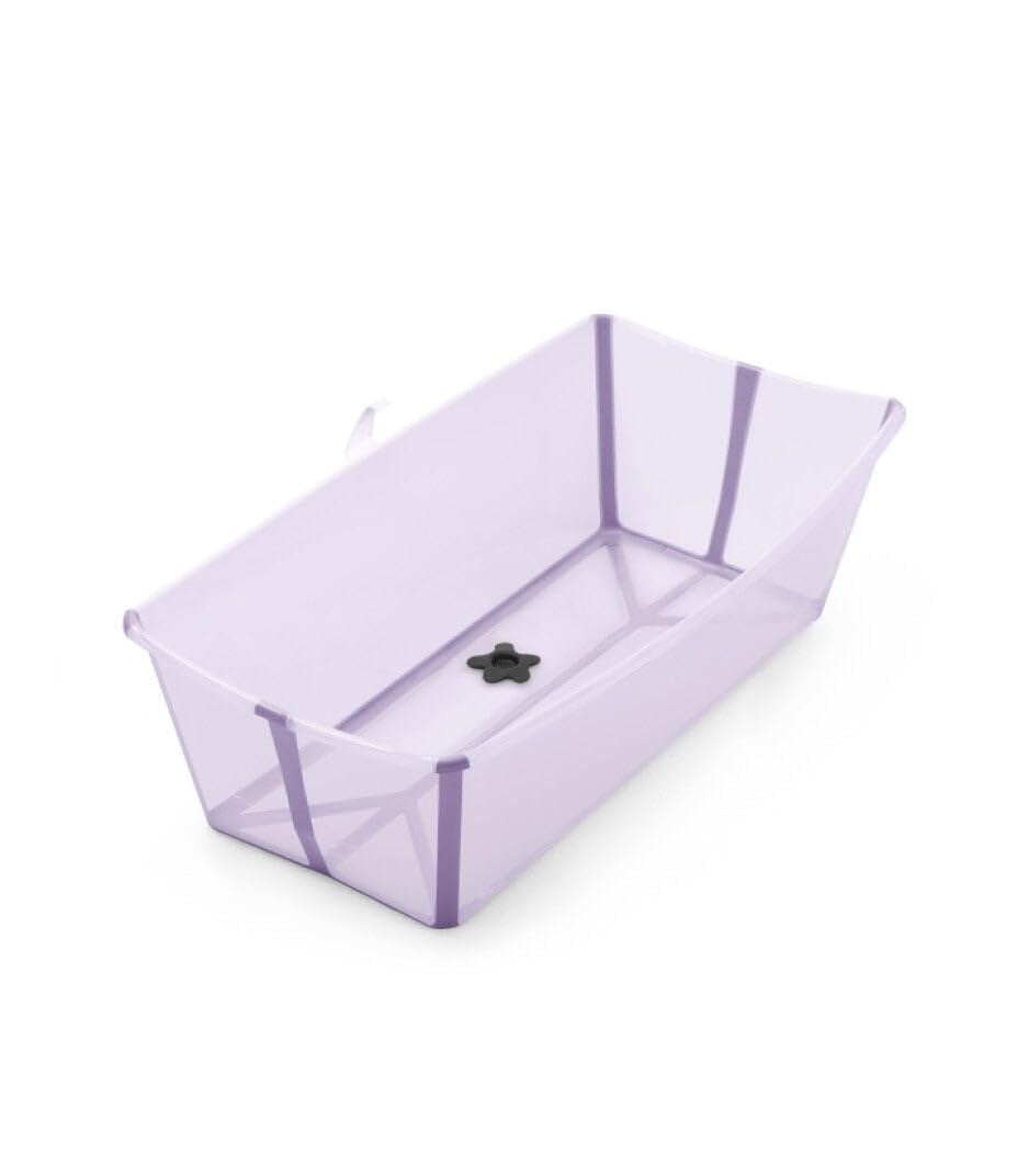 Stokke Flexi Bath X-Large, Lavender - Bañera plegable para bebé - Ligera, duradera y fácil de guardar - Práctica para usar en casa o de viaje - De 0 a 6 años