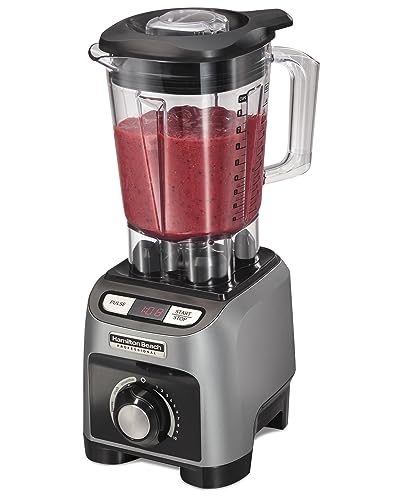 Licuadora Programable Hamilton Beach Professional 58850/4 programas/ 2.4 Caballo de Fuerza y una potencia de 1800 Watts/Vaso de Tritan de 1.8 L