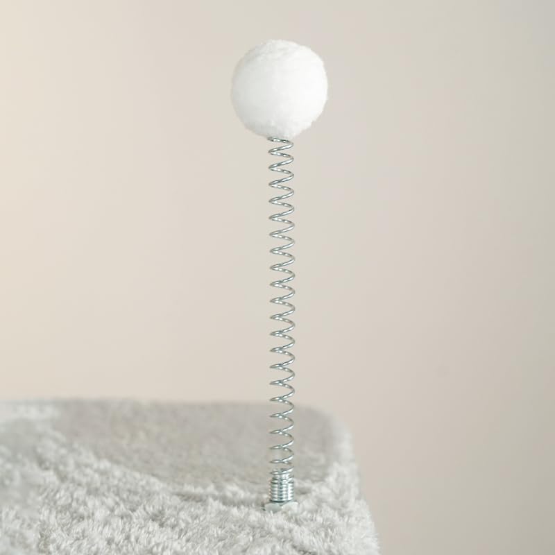 Rascador para Gatos UNA MASCOTA Gris con Diseño de Queso Varios Niveles 170CM