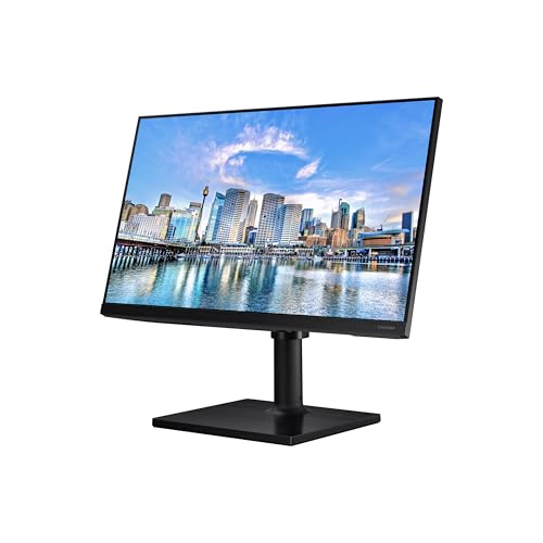 SAMSUNG FT45 Series Monitor de computadora FHD 1080p de 24 Pulgadas, 75 Hz, Panel IPS, HDMI, DisplayPort, concentrador USB, Soporte de Altura Ajustable, WRNTY de 3 años (LF24T454FQNXGO), Negro