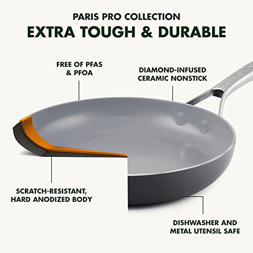 GreenPan Paris Pro - Batería de cocina de cerámica antiadherente (11 piezas)