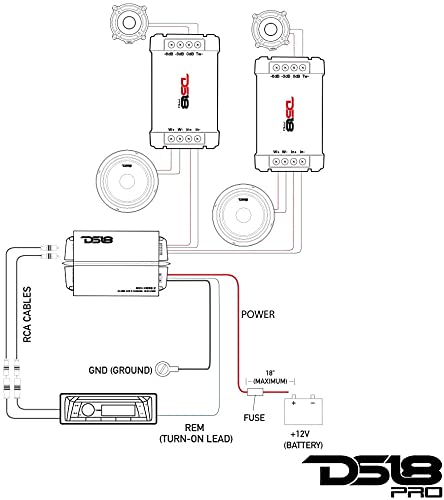 Crossover Pasivo de Dos Vías DS18 Negro 300W para Audio de Auto