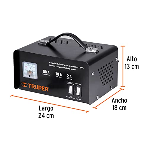 Truper CARBA-50, Cargador de baterías 12 V, 50 A, amperímetro