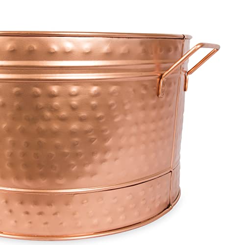ACHLA Designs Bañera Redonda martillada chapada en Cobre