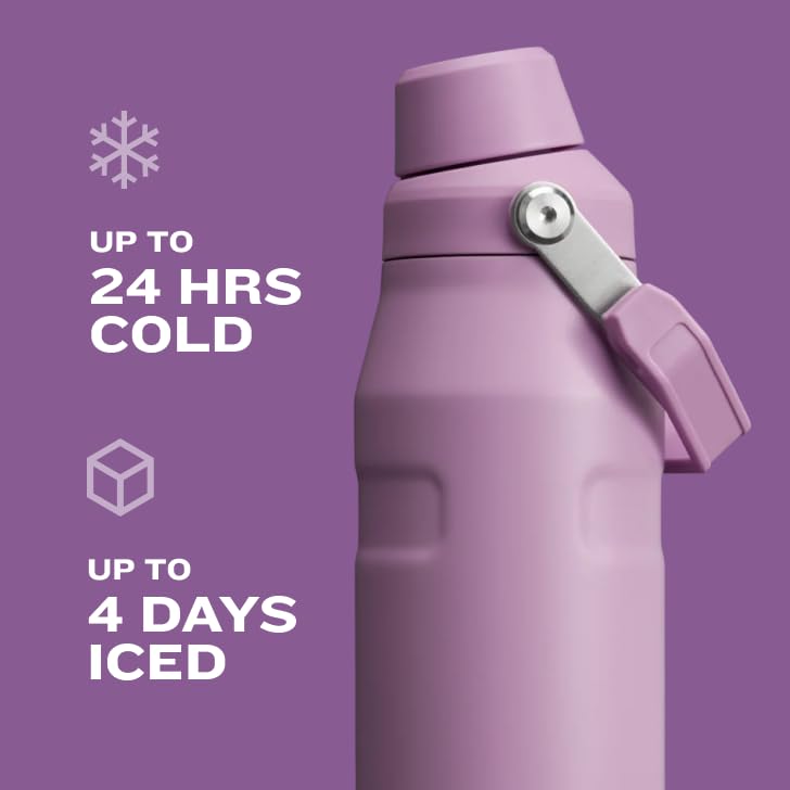 Botella Stanley IceFlow Aerolight 709 ml, con Tapa de Flujo Rápido, Aislamiento de Doble Pared, Mantiene Bebidas Frías, Termo Acero Inoxidable libre de BPA, Botella Stanley 24 oz, CREAM