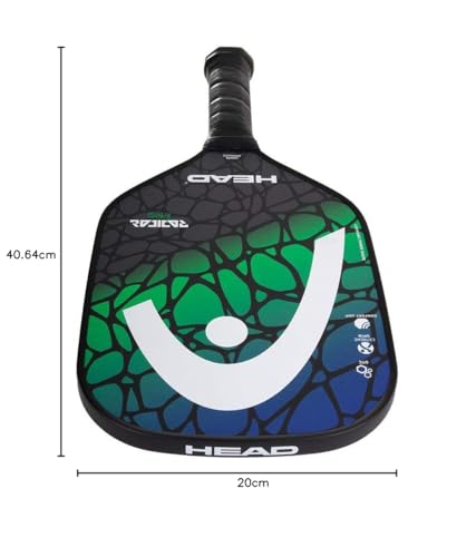 HEAD Paddle de Fibra de Vidrio para Pickleball – Radical Pro con Textura con núcleo de polímero de Nido de Abeja y Agarre cómodo
