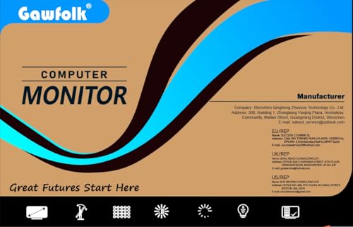 Gawfolk Monitor Gamer 27 Pulgadas Curvo 180Hz, 1800R 165Hz Curva Monitor PC Full HD 1080P, Pantalla de Computadora sin Marco con Tecnología FreeSync y Eye Care, Compatible con Puerto VESA, DP, HDMI