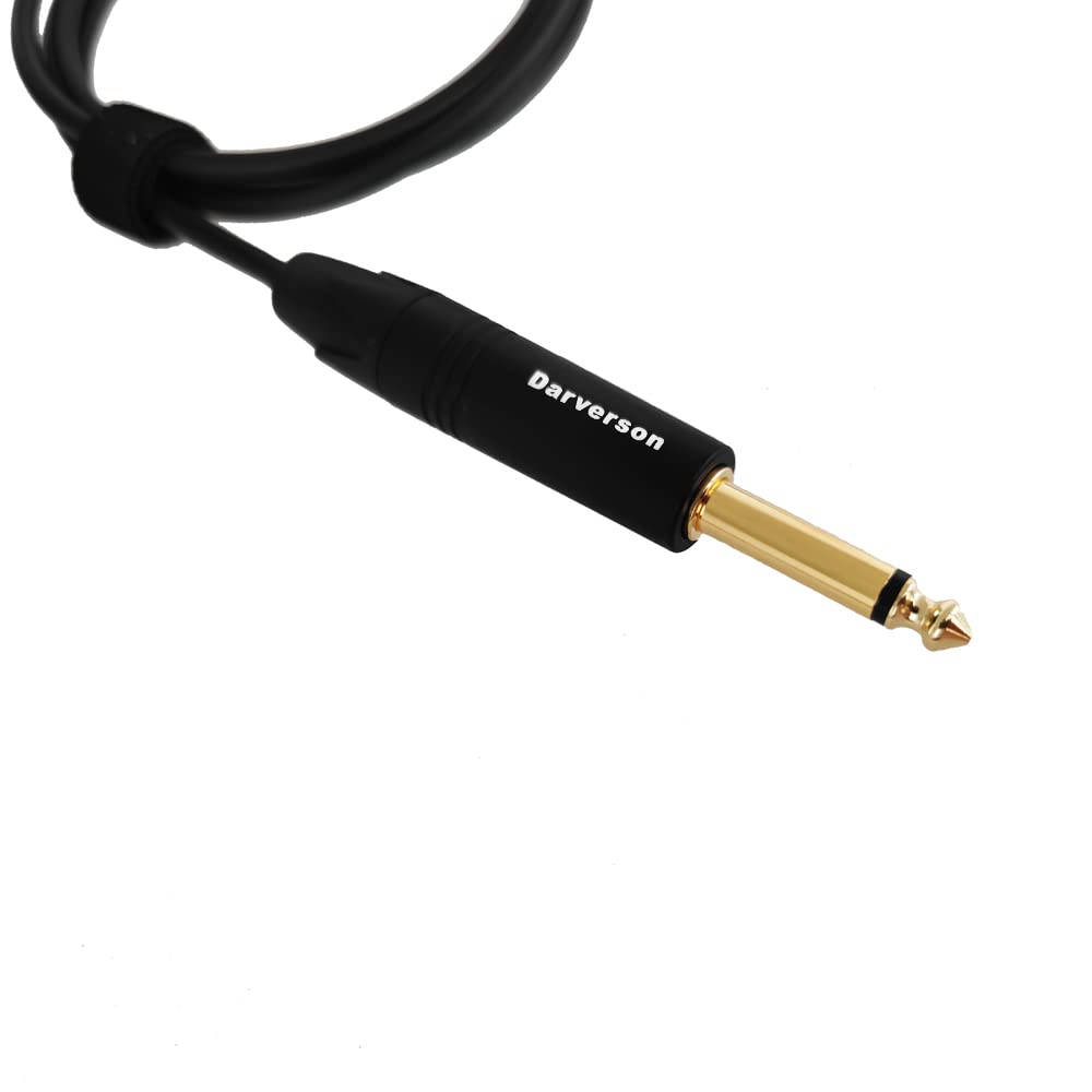 Darverson Cable mini XLR de 3 pines a 1/4 de guitarra para transmisor AKG con conector chapado en oro