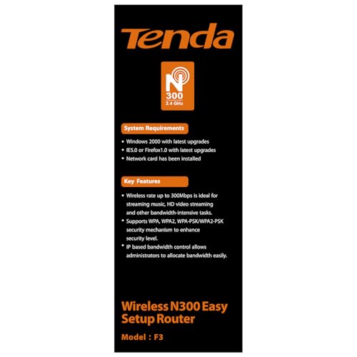 Router Wi-Fi Tenda N301 Blanco 300 MBps con 2 Antenas 5dBi y Puertos Fast Ethernet