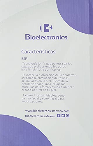 Bioelectronics Bioelectronics skin spa vaporizador, sauna facial, hidratante, limpieza de poros, 2.6 kilograms, 1 count