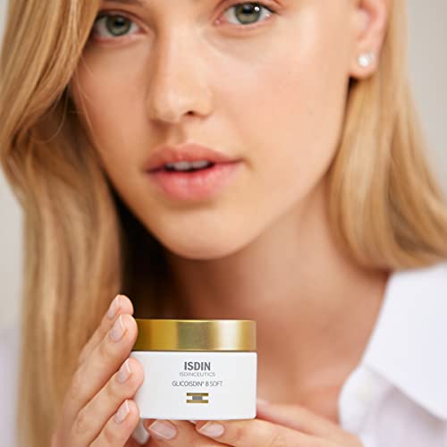 Isdinceutics Glicoisdin 8 Soft, Crema Facial Antiedad con Ácido Glicólico y Efecto Peeling, 50ml
