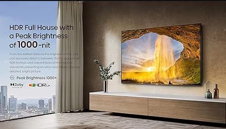 Hisense Televisor 75" Class Premiun U7H Series ULED Quantum Dot QLED 4K UHD Smart Google TV Wi-Fi Incorporado Asistente de Google Integrado Funciona con Alexa 75U7H (Reacondicionado)