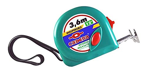 Flexómetro Cadena Doble Impresión Negro de 3.6 Mts para Profesionales