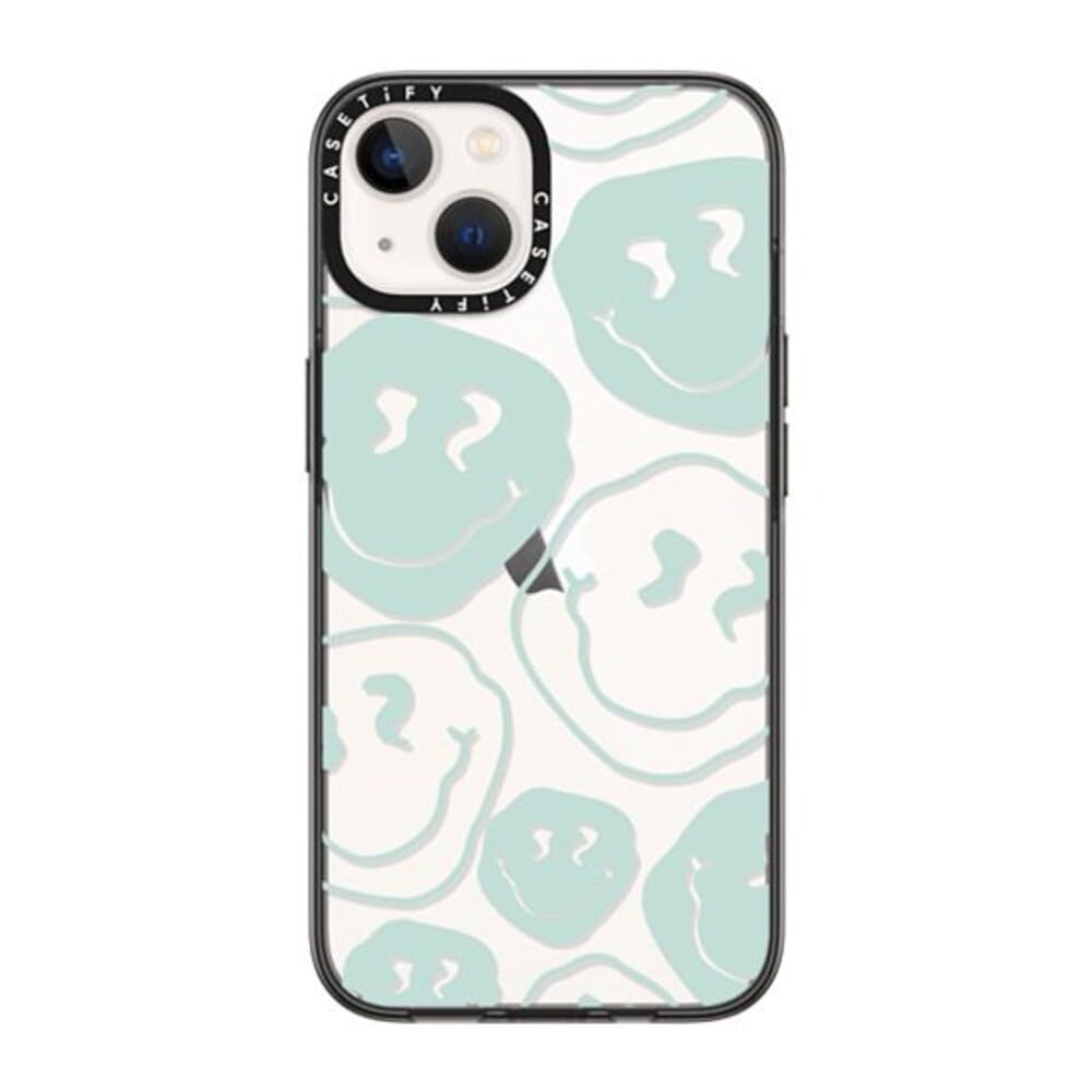 Funda Esencial CASETiFY Aqua Negro Transparente para iPhone 14 con Protección Doble Grado Militar