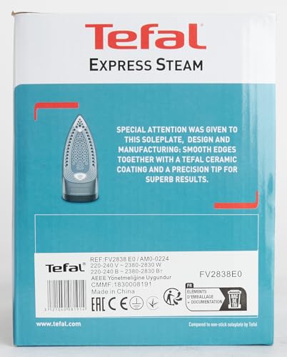 Plancha de Vapor Tefal Azul suela de Cerámica Antigoteo