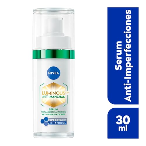 NIVEA LUMINOUS630 Anti-manchas Serum Facial Anti-imperfecciones (30 ml) - Con Ácido Hialurónico, Ácido Salicílico y Extracto de Té Verde, para una Piel Uniforme, Suave y matificada.