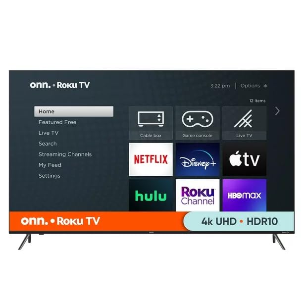 Televisión 75 Pulgadas ONN 4K UHD LED Smart TV con HDR Compatible con Alexa y Asistente Google