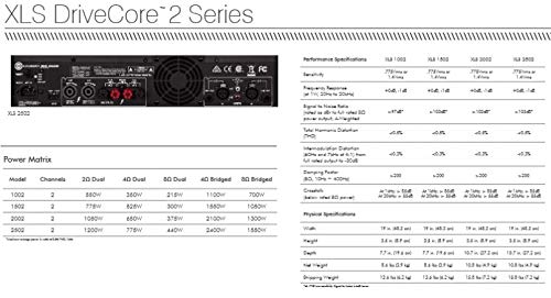 CROWN XLS1002 AMPLIFICADOR 2 CANALES 350W 4OHMS