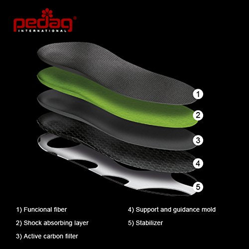 Plantilla Pedag Sportsline Outdoor para Mayor Rendimiento con Apoyo del Arco Rojo para Hombre
