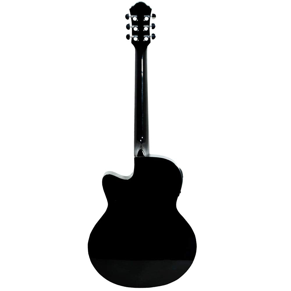 LA SEVILLANA Guitarra Electroacústica para Folk FO-300CEQ color negro