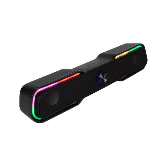 Bocina BSP-350 Start The Game Bluetooth con RGB, Panel Táctil, Selección de Color, Alimentación USB, Salida 3.5 mm, con Microfono, Gamer, para PC Gamer, Pantalla, Computadora,