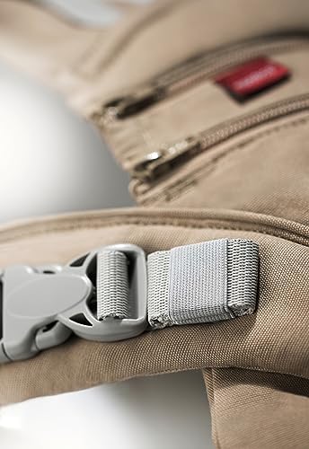 Manduca XT, portabebés con asiento ajustable, 3 posiciones de transporte (delantero, cadera y espalda), algodón orgánico, crece con tu bebé (3,5-20 kg), Monochrome Nougat, XT Cotton