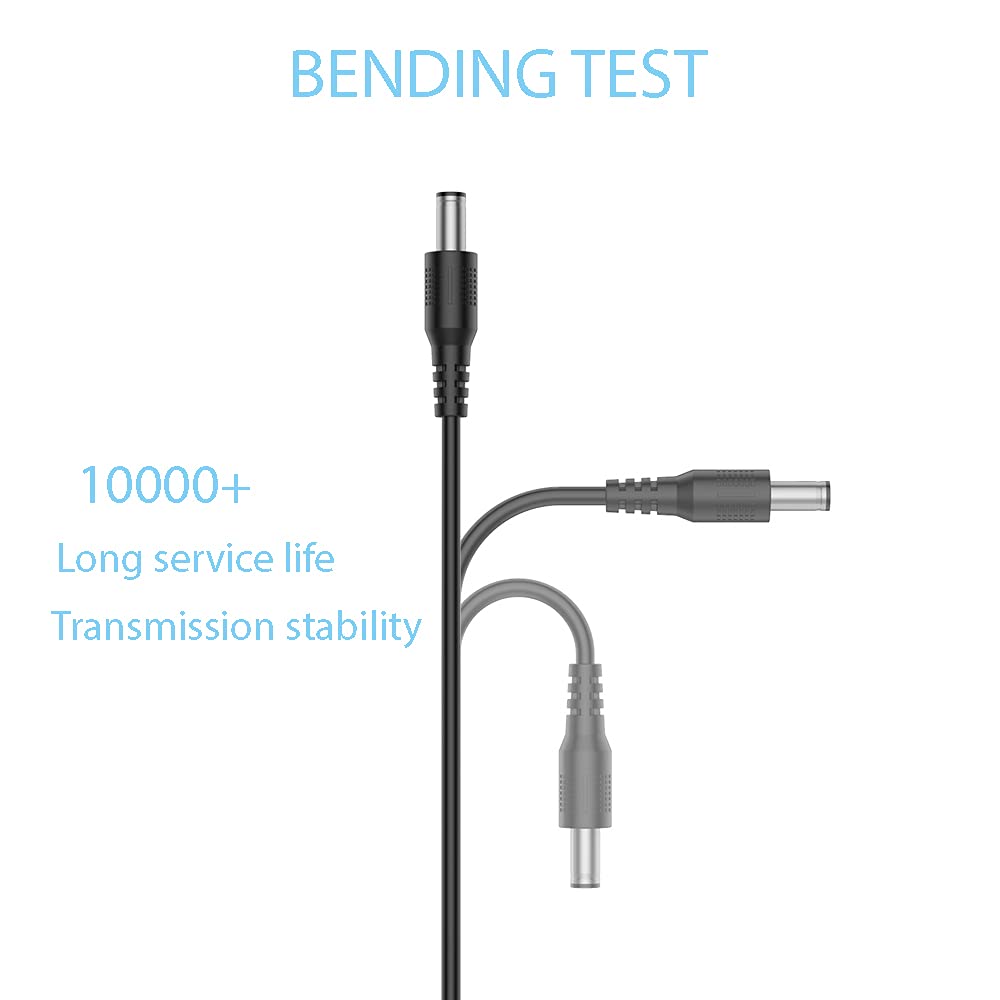 LIANSUM - Cable de alimentación USB a CC de 5 V, cable de carga universal de 5,5 x 2,1 mm con 10 puntas de conector (5,5 x 2,5, 4,8 x 1,7, 4,0 x 1,7, 4,0 x 1,35, 3,0 x 1,1, 2,5 x 0,7, micro USB, tipo