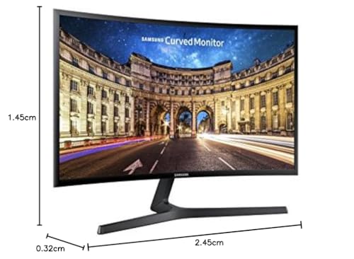 Monitor de Computadora SAMSUNG 27 Pulgadas Curvado Negro Ultra Delgado FHD 1080p AMD FreeSync Respuesta 4 ms HDMI DisplayPort Compatible con VESA Amplio Ángulo de Visión