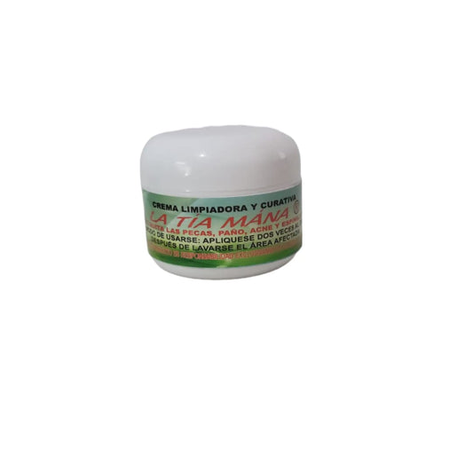 Crema Limpiadora La Tía Mana, Elimina Manchas, Arrugas, Pecas, Acné y Espinillas 100% original