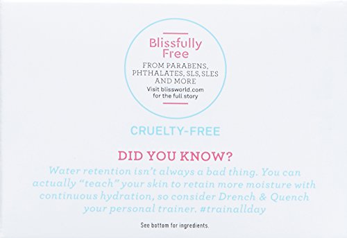 Bliss Drench & Quench | All Day Moisture | Cream-to-Water Hydrator | Hypoallergenic, Dermatologist Tested, Non-Comedogenic | Paraben Free, Cruelty Free | 1.7 fl oz