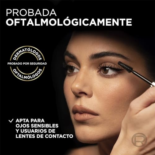 L'Oréal Paris, mascara de pestañas voluminizadora Panorama a prueba de agua, Ojos visiblemente más grandes, 9.4ml