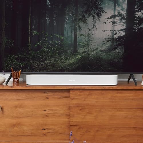 Sonos Beam (Gen 2) Barra de Sonido Inteligente para TV de tamaño Compacto con tecnología Dolby Atmos