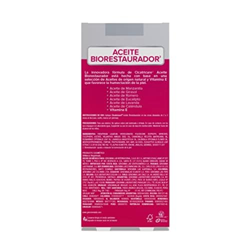 CICATRICURE - Aceite Biorestaurador. Restaura la elasticidad y humectación natural de la piel con Vitamina E, piel más suave y lisa. Para uso para cara y cuerpo, dosificador con 60ml