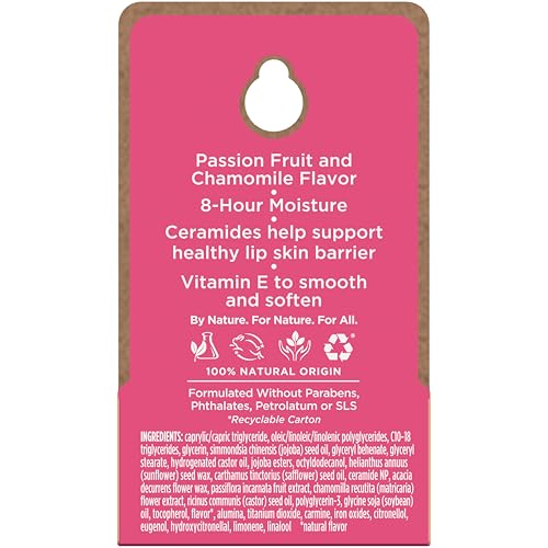 Burt's Bees Overnight Intensive Lip Treatment, Moisturizing Lip Care, Passionfruit & Chamomile, 100% Natural, 0.25 Ounce
