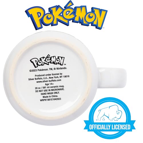 Taza de Cerámica Silver Buffalo Pokemon Pikachu Snorlax Charmander Squirtle y Más para Adultos