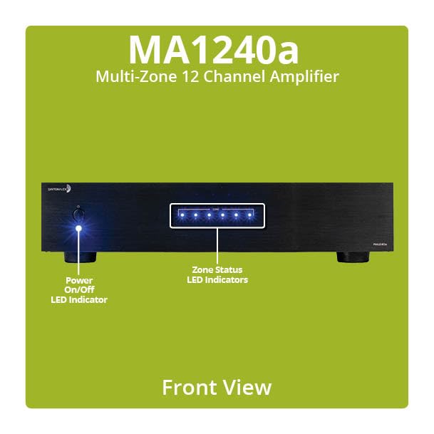 Dayton Audio MA1260 Amplifier Multi-Zone, 60WPC, 12 Channel
