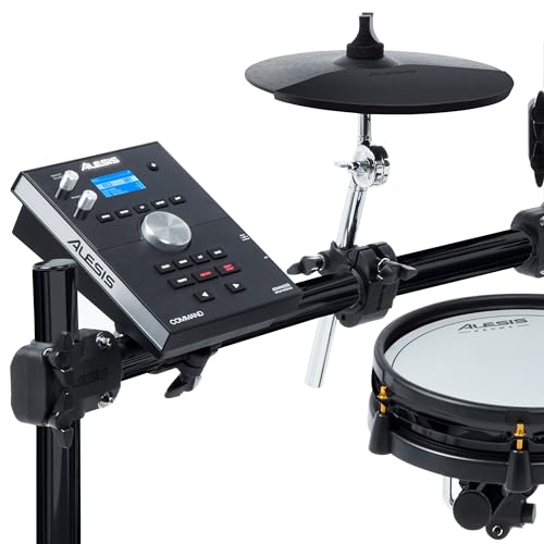 Alesis Command Mesh SE Kit - Set de Batería Electrónica, parches de malla doble zona, conexiones MIDI USB, 600 sonidos batería eléctrica y acústica