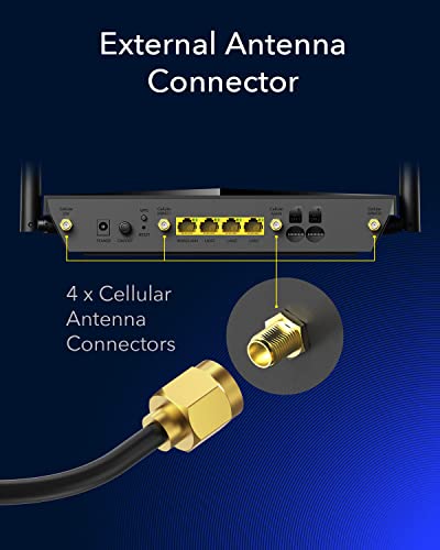 Cudy - Enrutador WiFi 4G LTE Cat 6, chipset Qualcomm, enrutador de módem LTE, enrutador celular Dual SIM 4G, WiFi de doble banda AC1200, 4 puertos Gigabit, OpenVPN, WireGuard, bloqueo de banda, TTL,