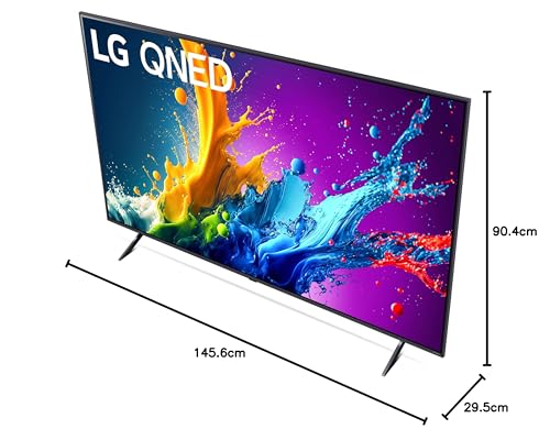 LG QNED80 4K Smart TV de 65 Pulgadas, procesador α5 AI 4K, atenuación Local, Alexa integrada, HDR10, HGIG, ALLM, WebOS 24, Control Remoto mágico (65QNED80TUC, 2024)