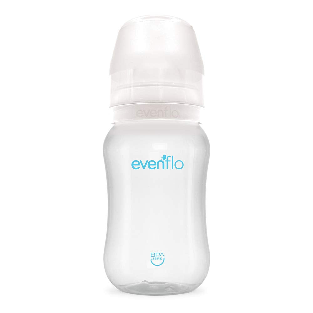 Biberón Evenflo Azul Anticólicos Cuello Ancho Niño 9oz/270ml 3 Piezas Flujo Medio