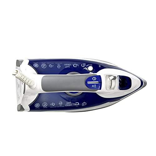 Plancha de Vapor Koblenz Azul Plata con Suela Cerámica y Antisarro de 1800W