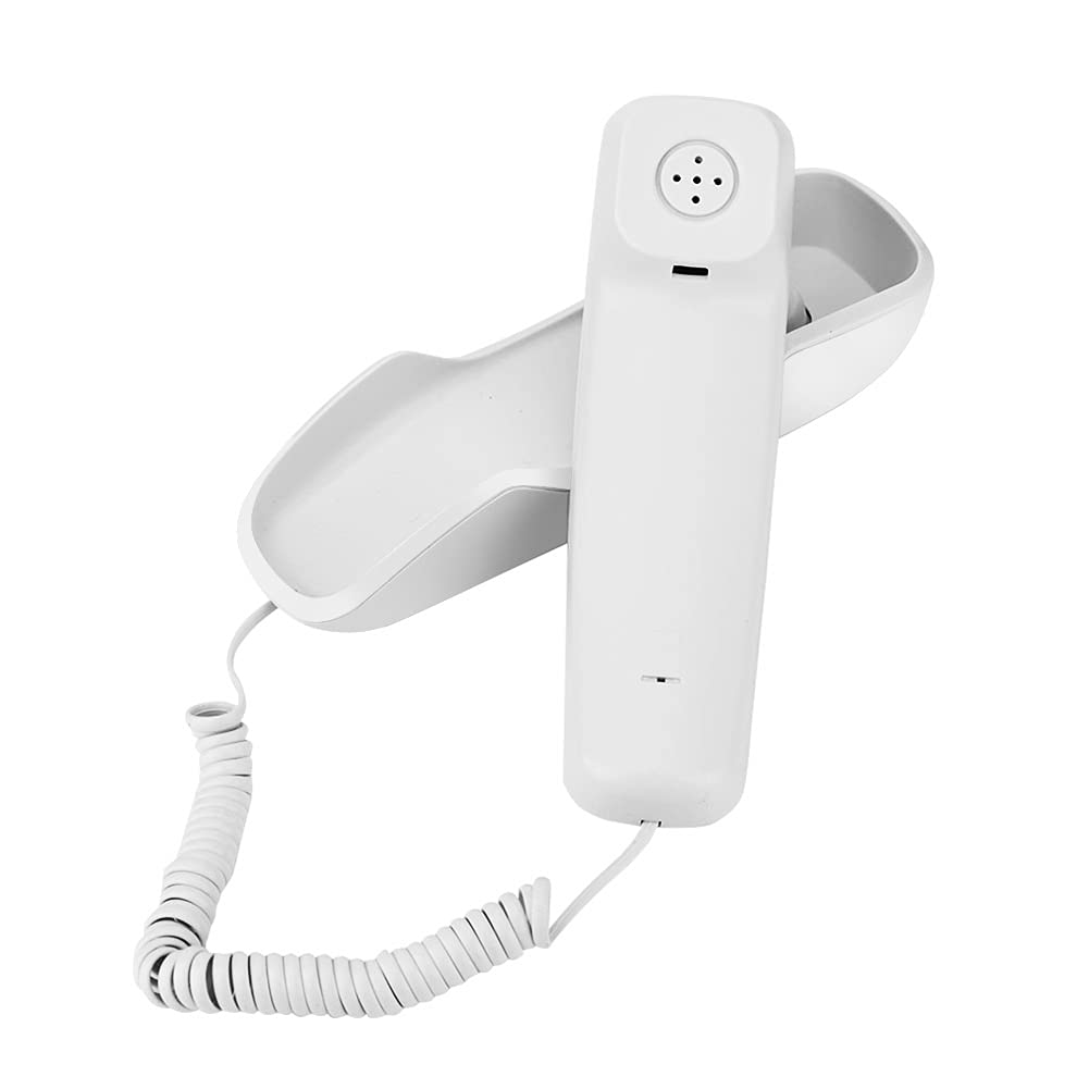 Teléfono con cable, identificador de llamadas con cable montado en la pared Teléfono fijo con rellamada de un botón, protección contra truenos y función de cancelación de ruido para el hotel de la ofi