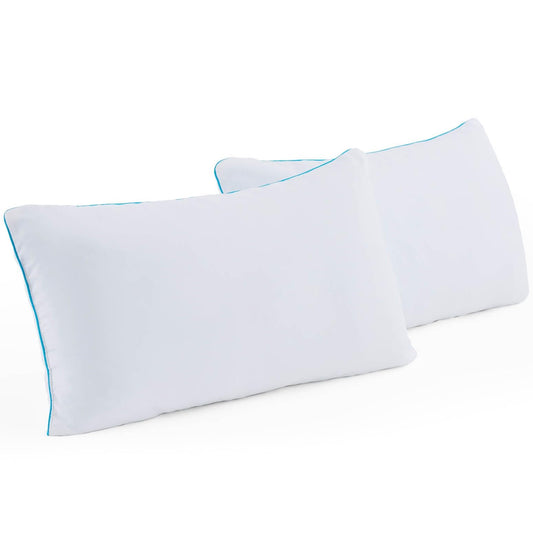 Linenspa - Almohadas 2 Pack Tamaño Queen - Memory Foam con Gel Refrescante en Trozos - Se Moldea a tu Gusto - Ideal para Dormir de Lado, Boca Arriba o Boca Abajo
