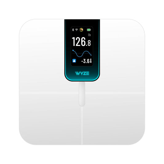 Báscula inteligente Ultra con pantalla a color de 4.3 pulgadas, apto para FSA HSA, báscula digital para peso corporal IMC, monitor de frecuencia cardíaca, Wi-Fi y báscula de peso Bluetooth con modo