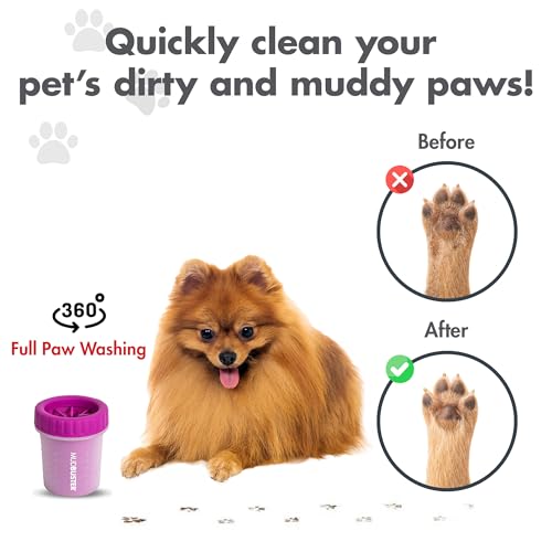 Dexas MudBuster Limpiador portátil para Patas de Perro, pequeño, Fucsia, Accesorio para Mascotas de Calidad Premium