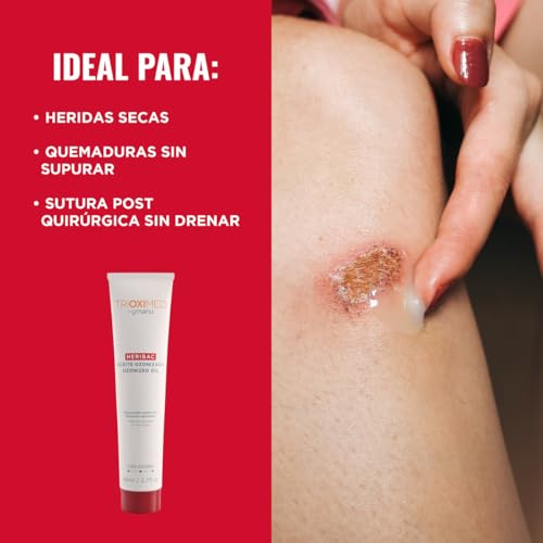 TRIOXIMED Aceite de Ozono Heribac 80 Ml | Auxiliar en heridas primer y segundo grado, como: pie y uña diabético y quirúrgicas | Hidrata la herida | Microbicida de alto espectro | Regeneración piel | Efecto antiinflamatorio | No genera resistencia microbia
